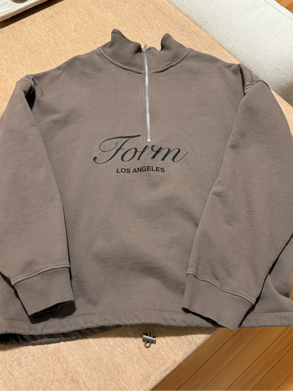 FORM Los Angeles Zip Up in Walnut Brown